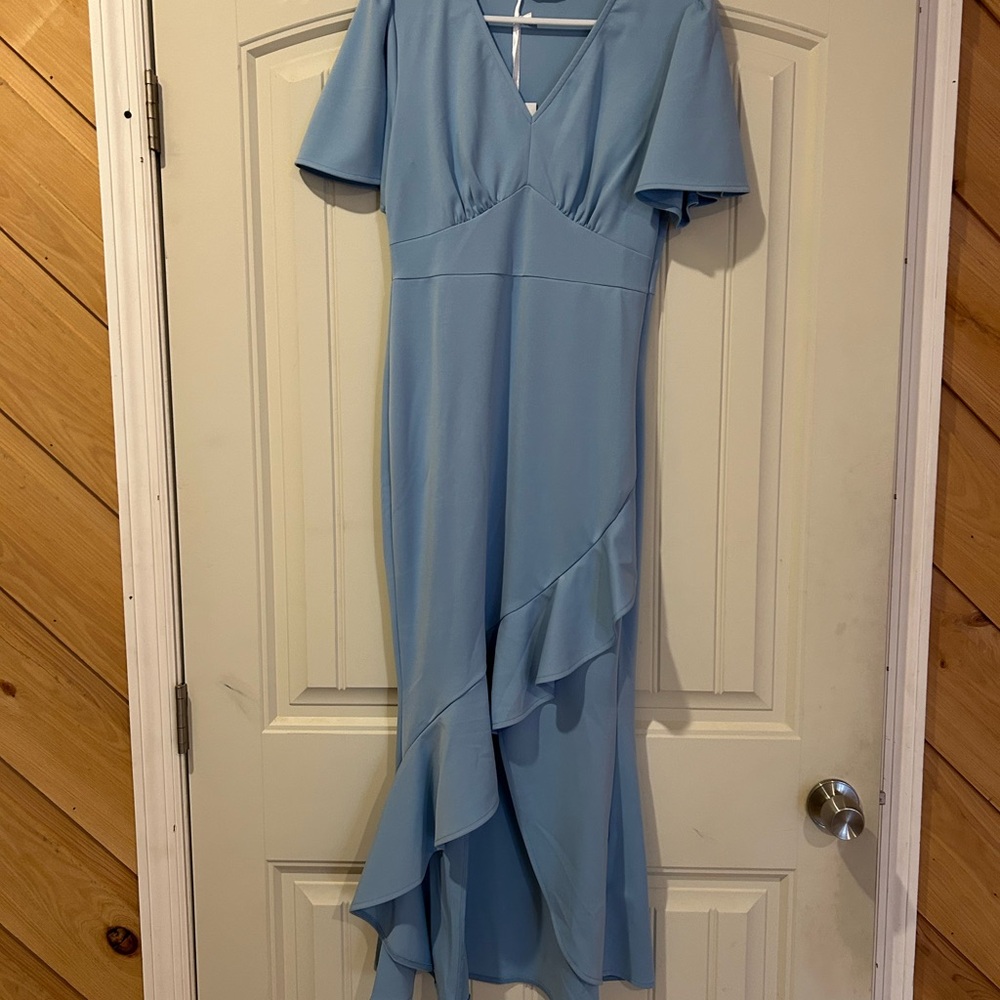 Elegant Blue Women's Dress